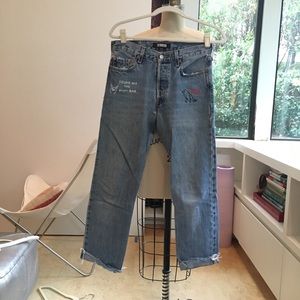 Reformation stitched jeans